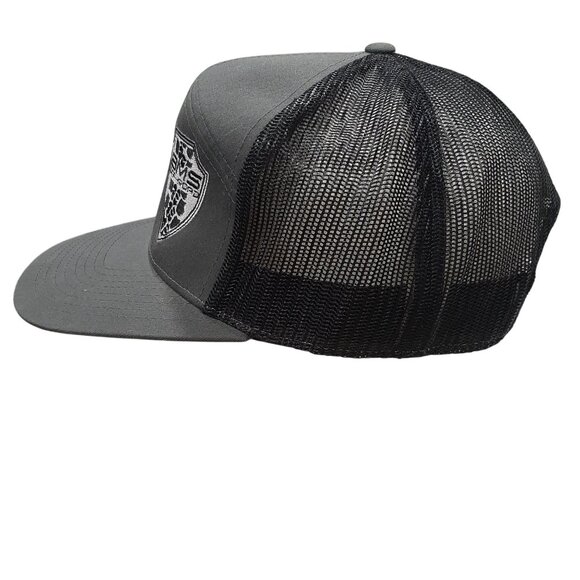 BMS Off-Road Trucker Hat Gray Black Richardson Style-168 Snapback Mesh Cap - Picture 3 of 6